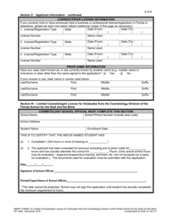Form DBPR COSMO13 Application for Limited Cosmetologist License for Graduates From the Cosmetology Division of the Florida School for the Deaf and the Blind - Florida, Page 5