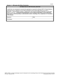 Form DBPR COSMO13 Application for Limited Cosmetologist License for Graduates From the Cosmetology Division of the Florida School for the Deaf and the Blind - Florida, Page 8
