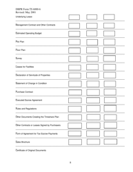 DBPR Form TS6000-6 Single Site/Component Site Timeshare Filing Statement - Florida, Page 8