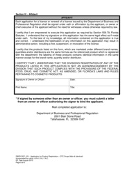 Form DBPR-DDC-231 Application for Product Registration - OTC Drugs (Main &amp; Identical) - Florida, Page 8