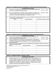 Form DBPR-DDC-220 Application for Third Party Logistic Provider Permit - Florida, Page 10