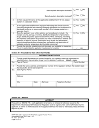 Form DBPR-DDC-220 Application for Third Party Logistic Provider Permit - Florida, Page 11