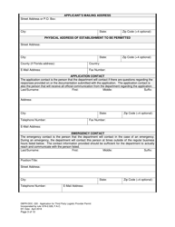 Form DBPR-DDC-220 Application for Third Party Logistic Provider Permit - Florida, Page 3