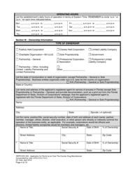 Form DBPR-DDC-205 &quot;Application for Permit as an Over-the-Counter Drug Manufacturer&quot; - Florida, Page 4