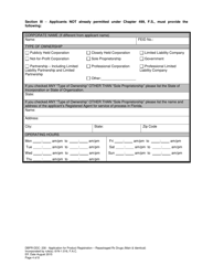 Form DBPR-DDC-230 &quot;Application for Product Registration - Repackaged Rx Drugs (Main &amp; Identical)&quot; - Florida, Page 4