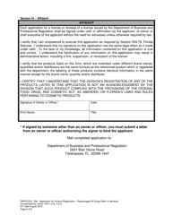 Form DBPR-DDC-230 &quot;Application for Product Registration - Repackaged Rx Drugs (Main &amp; Identical)&quot; - Florida, Page 8