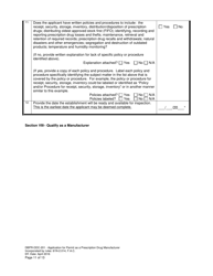 Form DBPR-DDC-201 Application for Permit as a Prescription Drug Manufacturer - Florida, Page 11