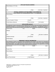 Form DBPR-DDC-201 Application for Permit as a Prescription Drug Manufacturer - Florida, Page 3