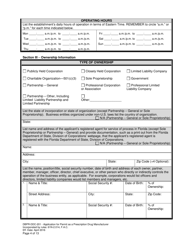 Form DBPR-DDC-201 Application for Permit as a Prescription Drug Manufacturer - Florida, Page 4