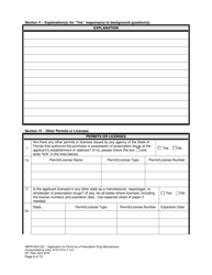 Form DBPR-DDC-201 Application for Permit as a Prescription Drug Manufacturer - Florida, Page 8