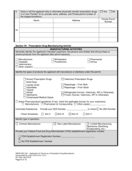 Form DBPR-DDC-201 Application for Permit as a Prescription Drug Manufacturer - Florida, Page 9