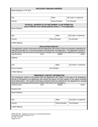Form DBPR-DDC-206 Application for Permit as a Cosmetic Manufacturer - Florida, Page 3