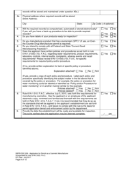 Form DBPR-DDC-206 Application for Permit as a Cosmetic Manufacturer - Florida, Page 9
