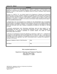 Form DBPR-DDC-221 Application for Permit as a Complimentary Drug Distributor - Florida, Page 10