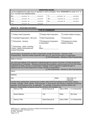 Form DBPR-DDC-217 Application for Permit as a Medical Gas Wholesale Distributor - Florida, Page 4