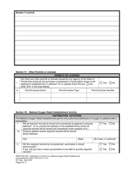 Form DBPR-DDC-223 Application for Permit as a Medical Oxygen Retail Establishment - Florida, Page 8