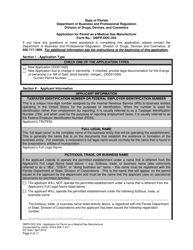 Form DBPR-DDC-204 Application for Permit as a Medical Gas Manufacturer - Florida, Page 2