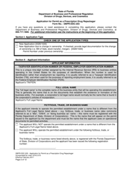 Form DBPR-DDC-203 Application for Permit as a Prescription Drug Repackager - Florida, Page 2