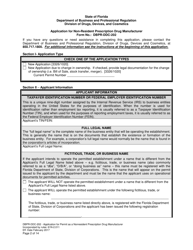 Form DBPR-DDC-202 Application for Permit as a Nonresident Prescription Drug Manufacturer - Florida, Page 2