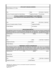 Form DBPR-DDC-202 Application for Permit as a Nonresident Prescription Drug Manufacturer - Florida, Page 3