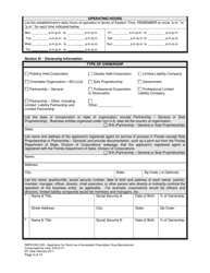 Form DBPR-DDC-202 Application for Permit as a Nonresident Prescription Drug Manufacturer - Florida, Page 4