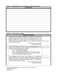 Form DBPR-DDC-202 Application for Permit as a Nonresident Prescription Drug Manufacturer - Florida, Page 8