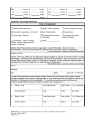 Form DBPR-DDC-219 Application for Limited Prescription Drug Veterinary Wholesale Distributor Permit - Florida, Page 4