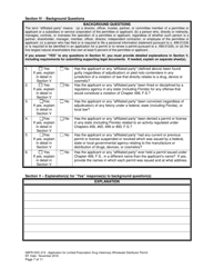 Form DBPR-DDC-219 Application for Limited Prescription Drug Veterinary Wholesale Distributor Permit - Florida, Page 7