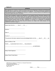 Form DBPR-DDC-226 Application for Certification as a Designated Representative - Florida, Page 19