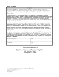Form DBPR-DDC-226 Application for Certification as a Designated Representative - Florida, Page 7