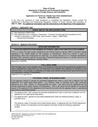 Form DBPR-DDC-224 Application for Permit as a Health Care Clinic Establishment - Florida, Page 2