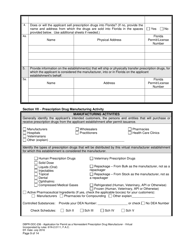Form DBPR-DDC-236 &quot;Application for Permit as a Nonresident Prescription Drug Manufacturer - Virtual&quot; - Florida, Page 9