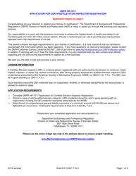 Document preview: Form DBPR HR-7017 Application for Certified Elevator Inspector Registration - Florida