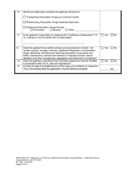 Form DBPR-DDC-210 Application Restricted Prescription Drug Distributor - Destruction Permit - Florida, Page 10
