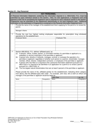 Form DBPR-DDC-214 Application for Permit as an Out-of-State Prescription Drug Wholesale Distributor - Florida, Page 15