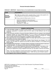 Form DBPR-DDC-214 Application for Permit as an Out-of-State Prescription Drug Wholesale Distributor - Florida, Page 19