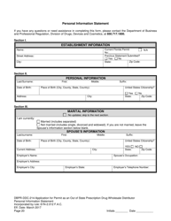 Form DBPR-DDC-214 Application for Permit as an Out-of-State Prescription Drug Wholesale Distributor - Florida, Page 20