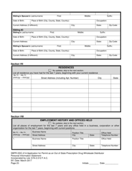 Form DBPR-DDC-214 Application for Permit as an Out-of-State Prescription Drug Wholesale Distributor - Florida, Page 23