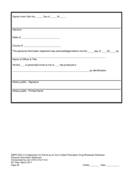 Form DBPR-DDC-214 Application for Permit as an Out-of-State Prescription Drug Wholesale Distributor - Florida, Page 29