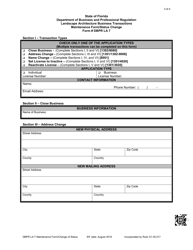 Form DBPR LA7 Maintenance Form/Status Change - Florida, Page 3