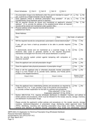 Form DBPR-DDC-213 Application for Permit as a Prescription Drug Wholesale Distributor - Florida, Page 12