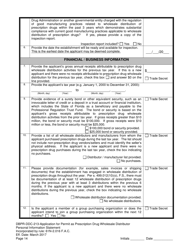 Form DBPR-DDC-213 Application for Permit as a Prescription Drug Wholesale Distributor - Florida, Page 14