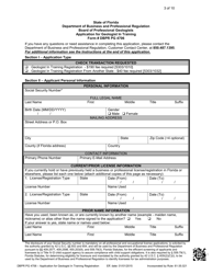 Form DBPR PG4706 Application for Geologist in Training - Florida, Page 3