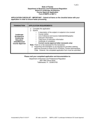 Document preview: Form DBPR LA BET2 Course Approval Application - Florida