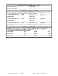 DBPR Form LA3 Application for Licensure: Endorsement - Florida, Page 3
