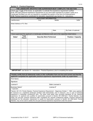 DBPR Form LA3 Application for Licensure: Endorsement - Florida, Page 7