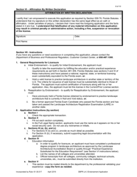 DBPR Form LA3 Application for Licensure: Endorsement - Florida, Page 8