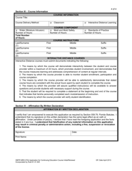 DBPR Form MRS0704 Application for Continuing Education Course Approval or Renewal - Florida, Page 4