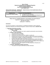 DBPR Form VM12 Veterinary Premise/Clinic Name Change - Florida
