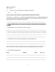 DBPR Form YS6000-1 Application for a Yacht and Ship Employing Broker, Broker or Salesperson&#039;s License - Florida, Page 5